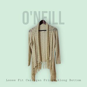 O'Neill Fringe Cardigan Loose Fit Sweater - Size S